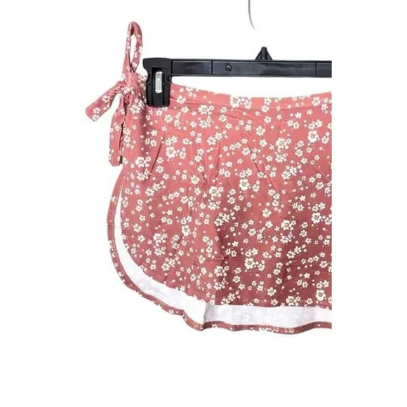 NWT Andie Ditsy Floral Rose Sarong Swim Cover Up Side Tie Bottom S Pink #3416 - Picture 11 of 15